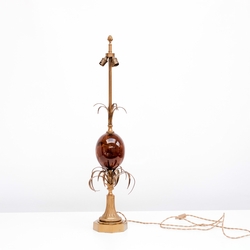 Maison Charles Table Lamp with cracked rasin egg.  